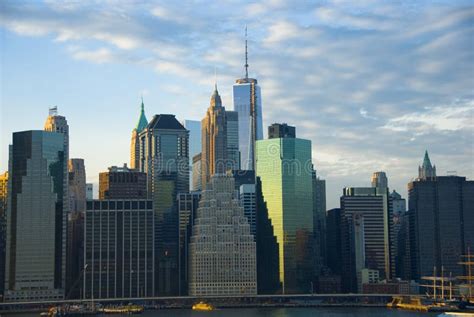 New York City Downtown Skyline Stock Photo - Image of landmark, tourist ...