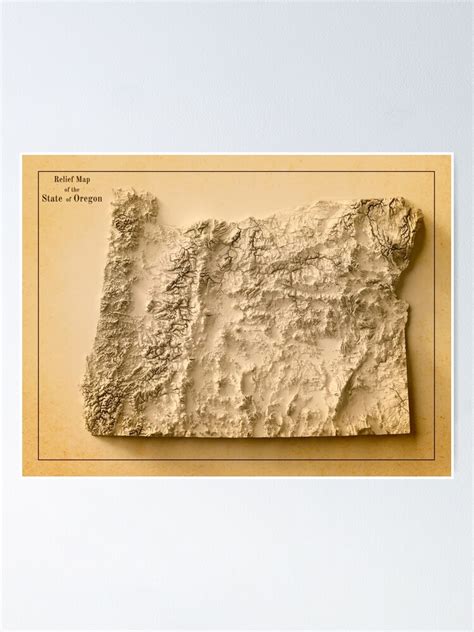 "Oregon State Relief Map 3D digitally-rendered" Poster for Sale by ThinkAboutMaps | Redbubble