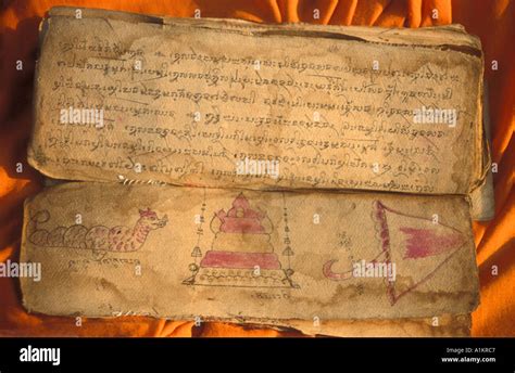 BUDDHISM old pages of the Pali canon from Cambodia Stock Photo - Alamy