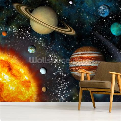 3D Solar System Wallpaper Mural | Wallsauce US