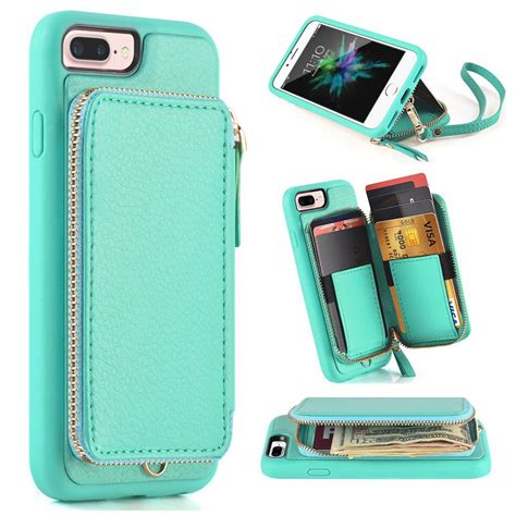 ZVE Wallet Case for Apple iPhone 8 Plus and iPhone 7 Plus, 5.5 inch ...