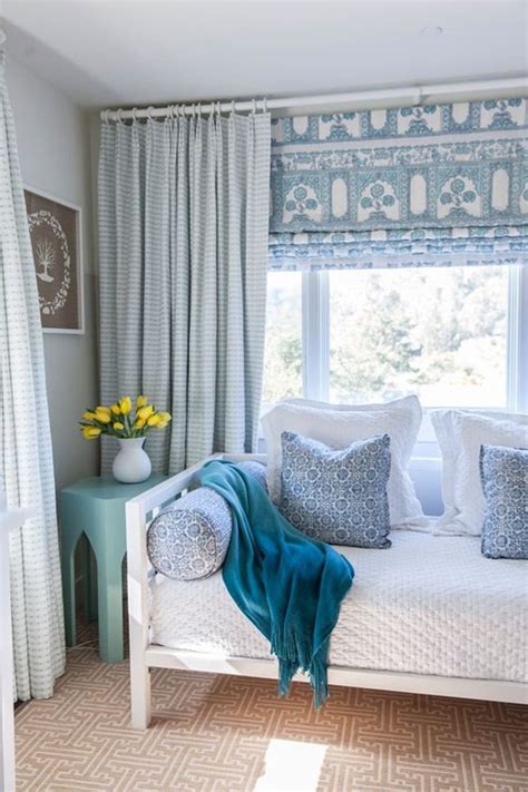 Pairing Patterned Roman Shades With Curtains + More Window Ideas ...