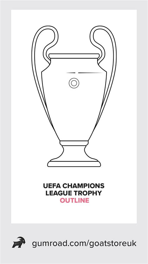 UEFA Champions League Trophy Outline Icon | Champions league trophy ...