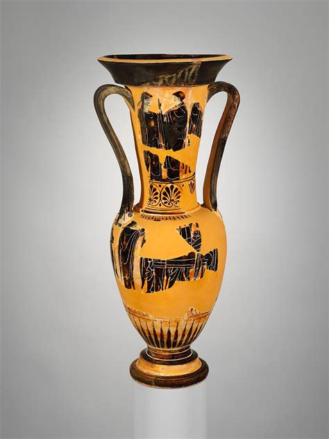 Terracotta loutrophoros (ceremonial vase for water) | Greek, Attic ...