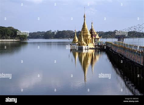 Antaka Yele Pagoda on a quiet Lake Meiktila in Meiktila, Burma (Myanmar Stock Photo - Alamy