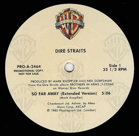 Dire Straits So Far Away US Promo 12" vinyl single (12 inch record / Maxi-single) (117504)