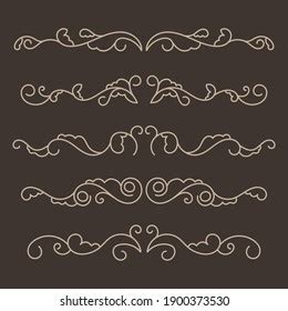 Ornamental Fancy Divider Set Vector Stock Vector (Royalty Free ...