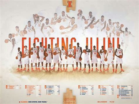 Pin by Matthew Bradt on orange krush | Basketball schedule, Illini basketball, Illinois basketball