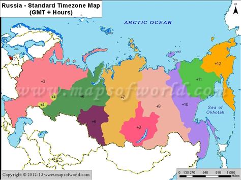 Russia Time Zone Map, Current Local Time in Russia