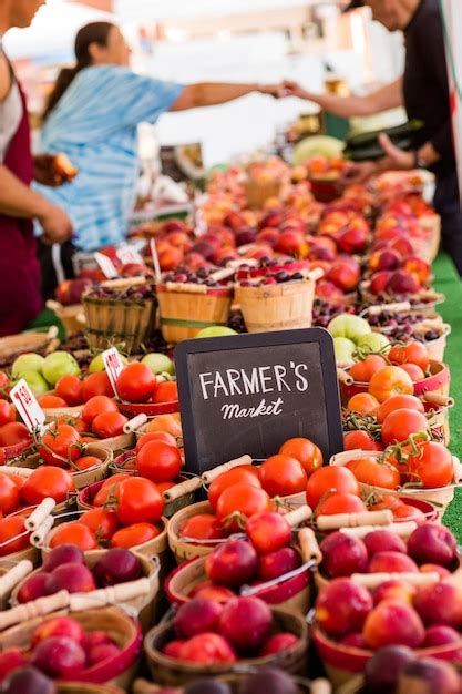 Premium Photo | Fresh organic produce on sale at the local farmers market.