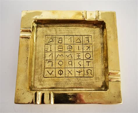 Ashtray Ancient Greek Alphabet Writing System the Ancestor of the Latin and Cyrillic Scripts ...