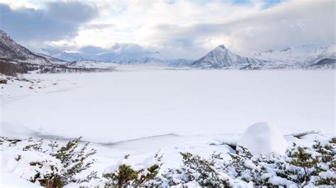 Download wallpaper 3840x2160 mountains, snow, winter, landscape, norway 4k uhd 16:9 hd background