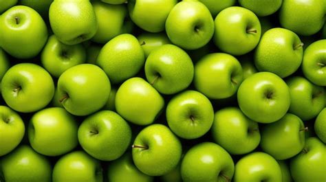 Premium AI Image | Background of green apples