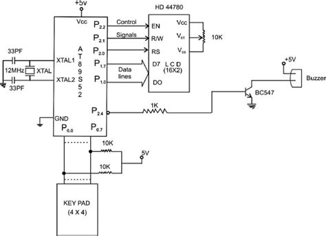 3 Circuit diagram of microcontroller-based menu card | Download ...