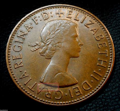 United Kingdom, Gb 1963 Penny Elizabeth Ii " Britannia " Coin