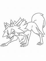 Pokemon Rockruff Coloring Page Sketch sketch template