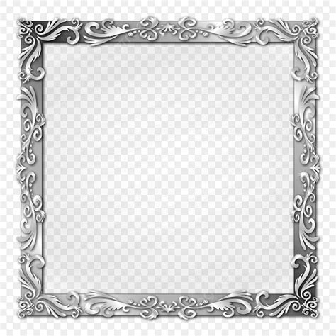 15 Silver Frame Border Design Images Silver Frames Border Silver ...