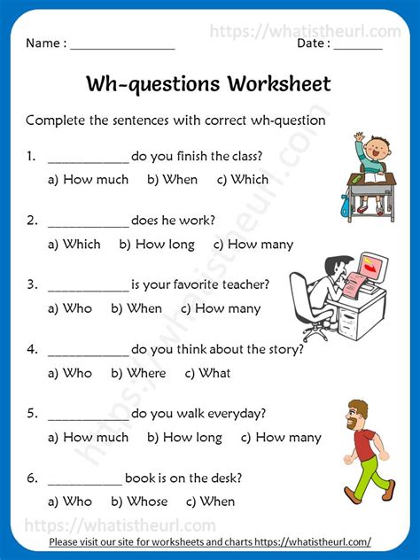 Wh-questions Worksheets For Kids | Wh questions worksheets, English lessons for kids, English ...