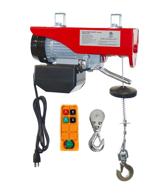 440lb BLUELINE Electric Hoist with Wireless Remote + 20FT Wired Remote ...