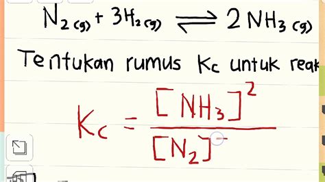 Menentukan Rumus Konstanta Kesetimbangan (Kc) - YouTube