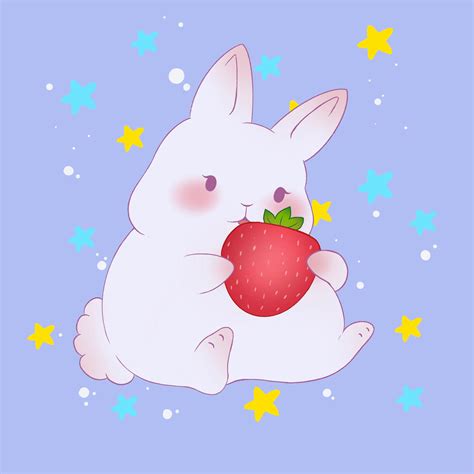 Strawberry Bunny : r/drawing