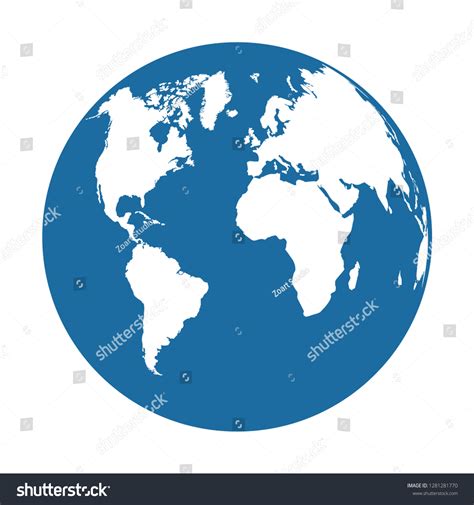 World Globe Vector Illustration Stock Vector (Royalty Free) 1281281770 ...