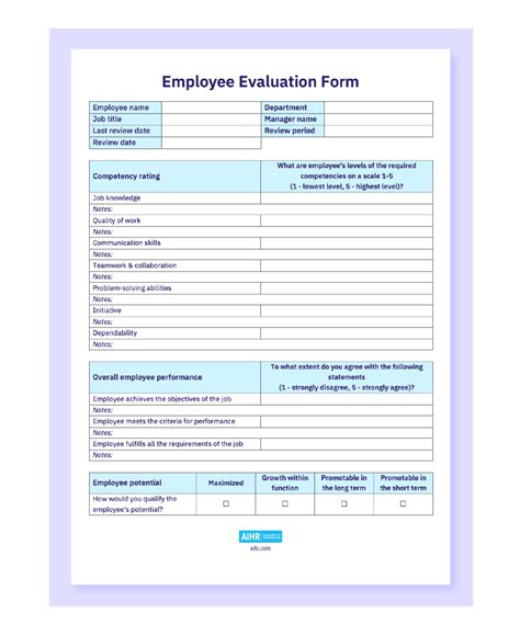 Employee Evaluation Template and Guide [Free Download] - AIHR