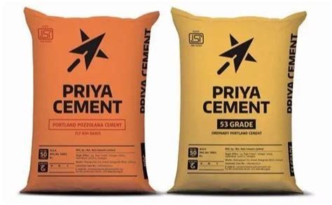 Priya Cement, Grade: 43 And 53, 50 at Rs 355 in Chennai | ID: 20795021055