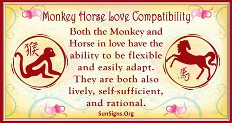 Horse And Monkey Compatibility 2024 - Ayn Magdalena