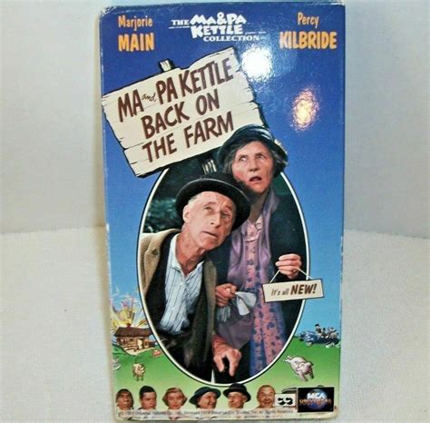 Ma and Pa Kettle Back on the Farm (VHS, 1994) Percy Kilbride, Marjorie Main | Kilbride, Marjorie ...