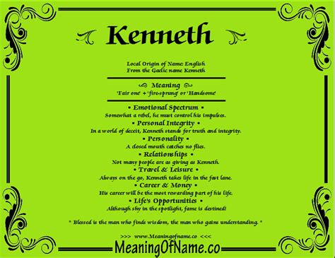 Kenneth - Meaning of Name