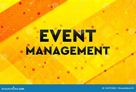 Event Management Abstract Digital Banner Yellow Background Stock Illustration - Illustration of ...