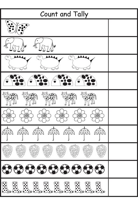 Tally Mark Free Worksheets