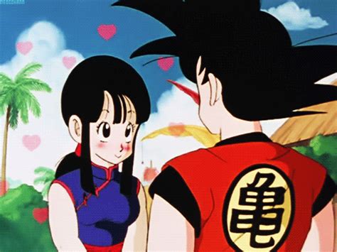 Dragon Ball Goku Chi-chi Kiss GIF | GIFDB.com