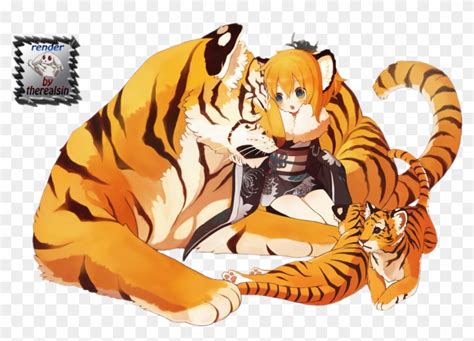 Anime White Tiger Neko