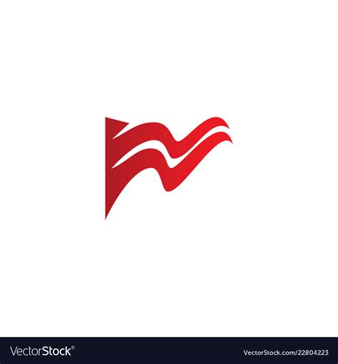 Abstract flag fly design logo Royalty Free Vector Image