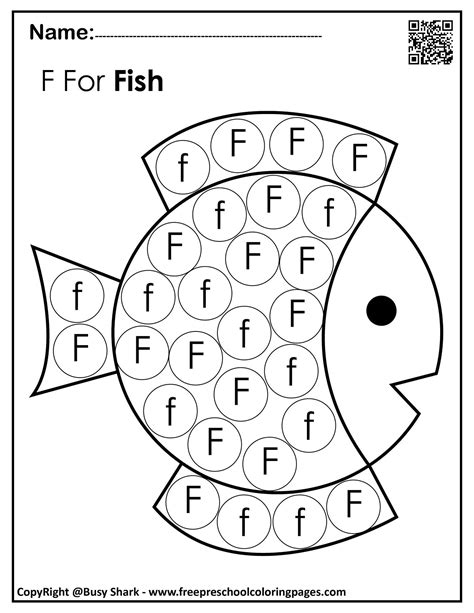 Set of Letter F "10 free Dot Markers coloring pages" | Dot markers, Abc ...