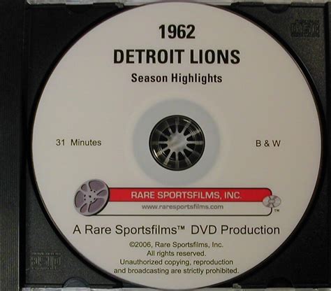 1962 Detroit Lions Highlights & famous "T'Giving Day Game vs Packers now on DVD! | eBay