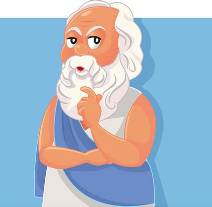 Socrates Classical Greek Philosopher Vector Cartoon Stock Illustration - Download Image Now - iStock