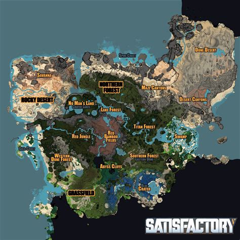 Carte du monde - Satisfactory France