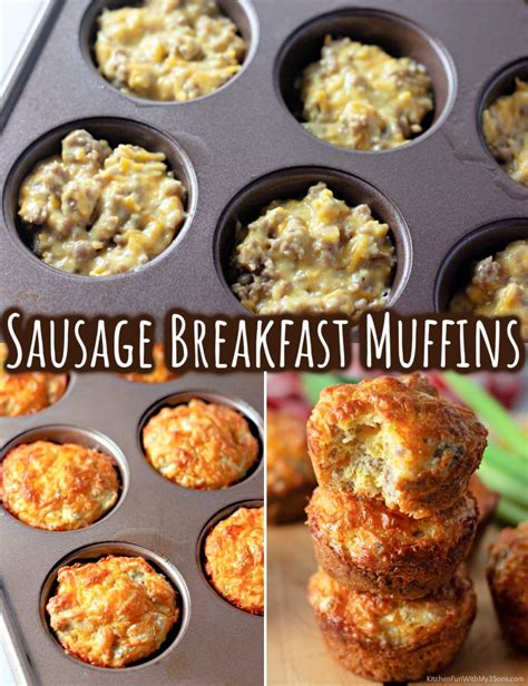 Sausage Breakfast Muffins Recipe l Kitchen Fun With My 3 Sons