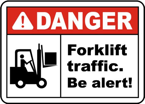 Danger Forklift Traffic Be Alert Sign - Get 10% Off Now