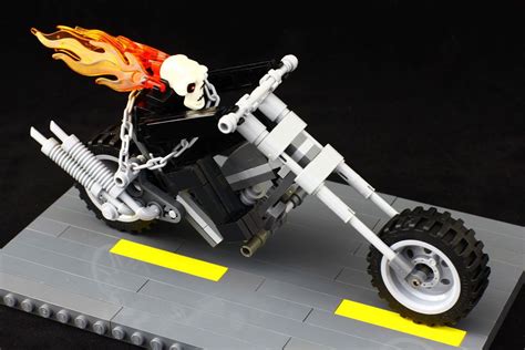 Fiery LEGO Ghost Rider hits the bricks on classic ride