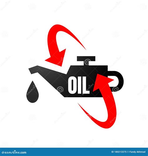 Oil Change Logo Vector Icon with Circle Arrow Sign Symbol Stock Vector ...