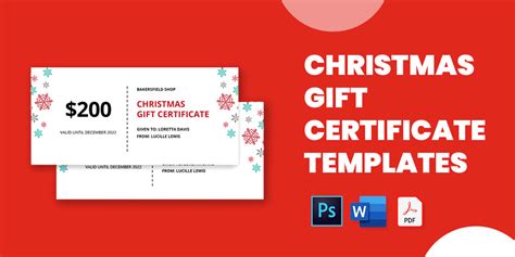 Christmas Gift Certificate Template Free