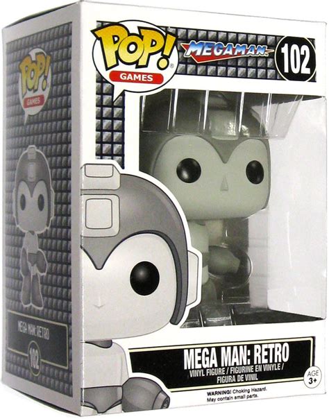 Funko Mega Man POP Games Mega Man Retro Exclusive Vinyl Figure 102 Black White - ToyWiz