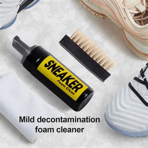 【lu】Shoes Foam Cleaner Safe Non-toxic Sports Sneaker Dry Cleaning Spray ...