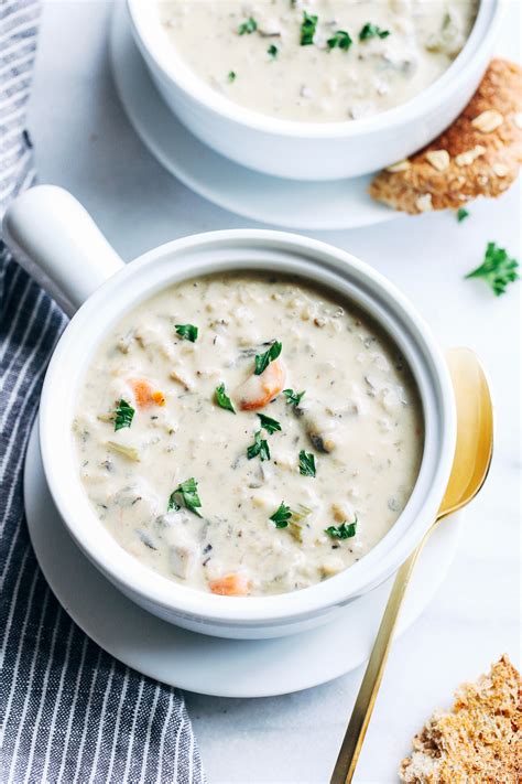 Creamy Wild Rice Mushroom Soup - Making Thyme for Health