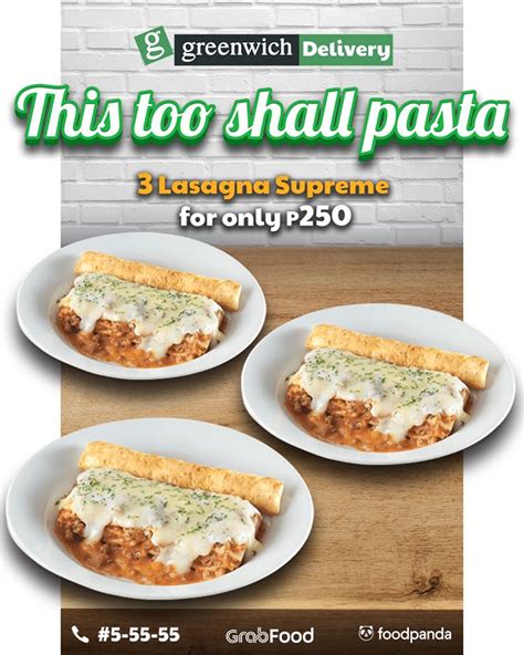 Manila Shopper: Greenwich Lasagna Delivery Promo during ECQ