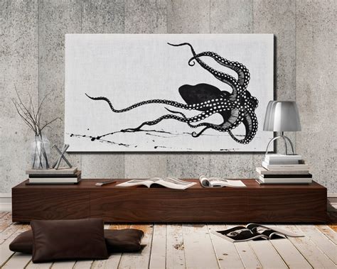 Octopus Wall Art Abstract Painting Large Art Octopus - Etsy